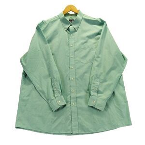 Jos. A. Bank Travelers Collection Men Sz 2XB Long Sleeve Check Green Shirt